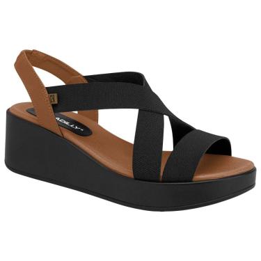 Imagem de Sandália Anabela Médio Piccadilly 545064 Feminina - Preto