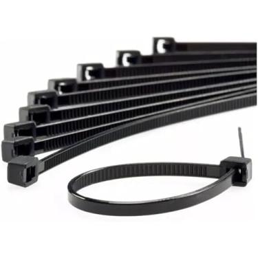 Imagem de Kit 100 Abraçadeiras de Nylon Fita Hellermann 250mm x 3,6mm Preta Enforca Gato Cortelux