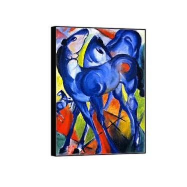 Imagem de Impressão em tela pintura famosa arte de parede quadro azul-preto pôster para sala de estar banheiro decoração de casa 70 x 100 cm 27 x 39 pol