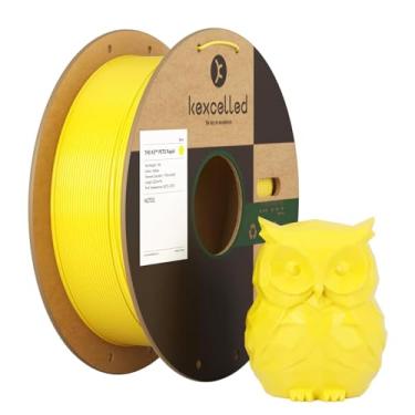 Imagem de Kexcelled Filamento PETG rápido 1,75 mm amarelo, filamento de impressora 3D de alta velocidade PETG 1 kg, impressão altamente fluida, adesão suave e textura de superfície consistente, serve para a