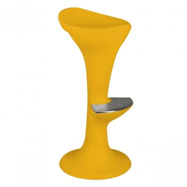 Imagem de Banco Tramontina Pepe Amarelo Com Apoio Para Pés Em Aço Inox