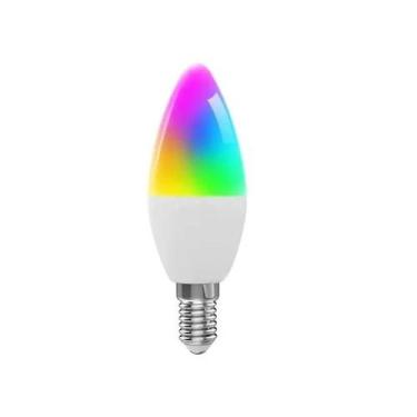 Imagem de Lâmpada LED Inteligente Tipo Vela E14 TUYA Bluetooth Regulável RGB 220