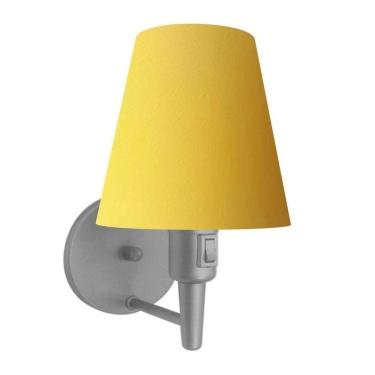 Imagem de Lustre Pendente Quadrado Vivare Md-4006 Cúpula Em Tecido 21/50x50cm - Bivolt Cinza-amarelo 110v/220v