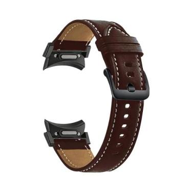 Imagem de Pulseira De Couro Para Samsung Galaxy Watch 7 6 5 4 Classic pro FE Sem
