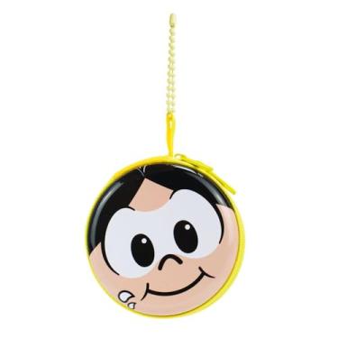 Imagem de Porta Moeda Circular Magali Turma da Mônica, Metal e Poliéster, 7,5 cm, Vermelho