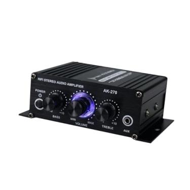 Imagem de Generic Amplificador de áudio estéreo, amplificador e receptor para de alto-falantes, entrada auxiliar de 3,5 mm, de potência de áudio