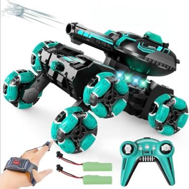 Imagem de Carrinho de Controle Remoto para Crianças,Veículo off-road de controle remoto, com 10.000 bombas d'água, carro de acrobacias de seis rodas, sensor de gestos, deformação, braço oscilante para escalada