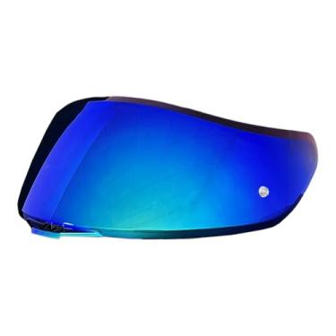 Imagem de ZQIYDYP Protetor facial K1 de substituição, viseira de capacete resistente a arranhões com proteção UV compatível com AGV K1, K1S, K3SV, K5, K5S (Revo Deep Blue)
