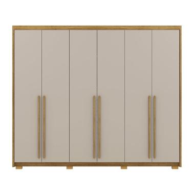 Imagem de Guarda-Roupa Casal 6 Portas 3 Gavetas 100% MDF Dukai
