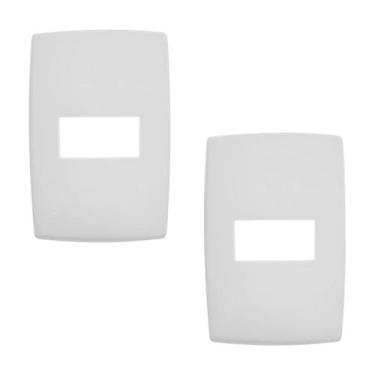 Imagem de Kit 2 Placa Espelho 4x2 Módulo Horizontal 618505 Pial Plus