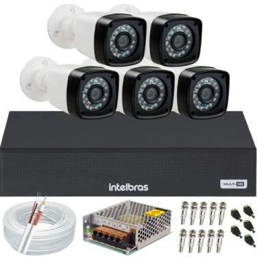 Imagem de Kit 5 Câmeras de Segurança Infravermelho Full Hd Dvr Intelbras 8ch mhd