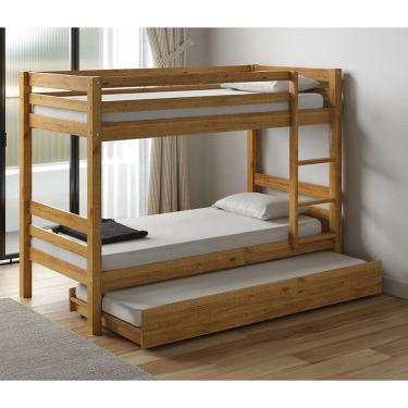 Imagem de Treliche Solteiro em Madeira Maciça La Paz Espresso Móveis Nogueira