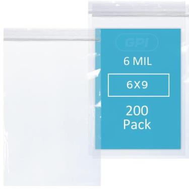 Imagem de Sacos plásticos com zíper refecháveis GPI 6x9cm 6 mil 200 unidades - G