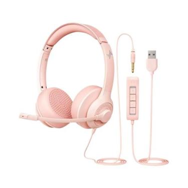 Imagem de Fone De Ouvido USB Com Cancelamento De Ruído E Microfone, Headset On-E