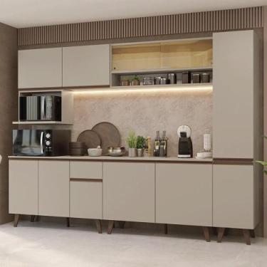 Imagem de Armário De Cozinha Completa 280 Cm Crema Nice Madesa 03