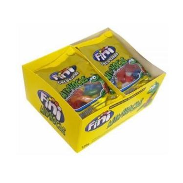 Imagem de Bala de Gelatina Fini Minhocas 12 pacotes de 15g cada