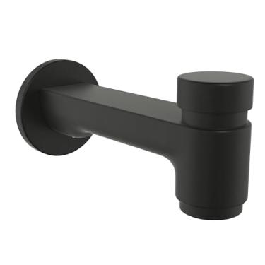 Imagem de Bico de banheira de latão sólido Hammerhead com desviador de mola, 17,3 cm de comprimento, 1/5.1 cm FNPT ou 3/10.2 cm MNPT bico de banheira rosqueada, torneira de banheira resistente, preto fosco