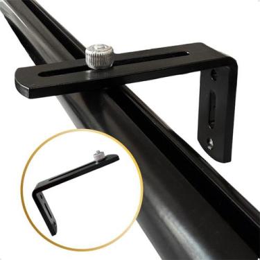 Imagem de Kit Suporte Arona Varão Suiço Simples Deslizante em L Cortina Wave 19 