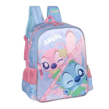 Imagem de Mochila Infantil De Costas Escolar Stitch Luxcel, Rosa, Único