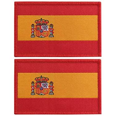 Imagem de QQSD Patch tático espanhol da bandeira da Espanha - Fecho de , pacote com 2