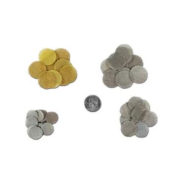 Imagem de Telas de filtro premium YippyGroove para tubos de tamanhos variados ComboPak – Feito nos EUA – (Brass 3/4 polegadas, inoxidável 1/2 polegada, 5/8 polegadas, 3/4 polegadas) Tudo em um YippyGroove StashTin – para uma experiência mais agradável (Combo)