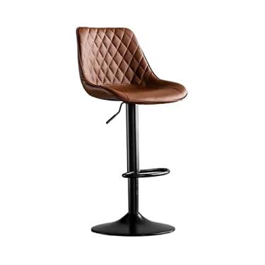 Imagem de Cadeira de bar para uso doméstico, restaurante, ilha, plataforma, cadeira alta, pode levantar bar de ferro, bar, café, bar, recepção, banco alto, bancos de bar ajustáveis (cor: C)