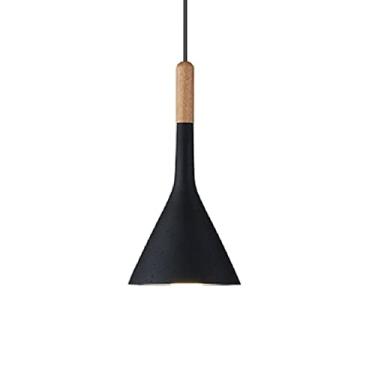 Imagem de CHENKUI Lustres de estilo moderno decoração de madeira abajur elegância cozinha industrial luz de teto moderno metal macaron luminária para restaurantes, sala de estar, cozinha