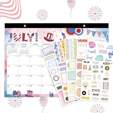 Imagem de Calendário de parede grande 2025-2026 - 18 meses - julho de 2025 a dezembro de 2026, agenda mensal com metas, tarefas e pré-visualização do mês seguinte