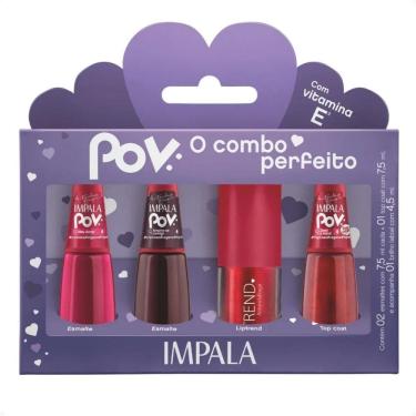 Imagem de Kit Impala Pov Antonela: 2 Esmaltes, 1 Top Coat e 1 Gloss Labial