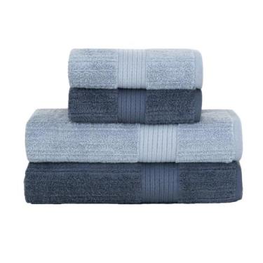 Imagem de Buddemeyer Jogo de Toalha de Banho 4 Peças Fio Penteado Premium Luxo D