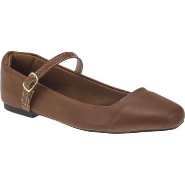 Imagem de Sapato Feminino Boneca com Fecho Fivela e Sem Salto Sapatilha Feminina