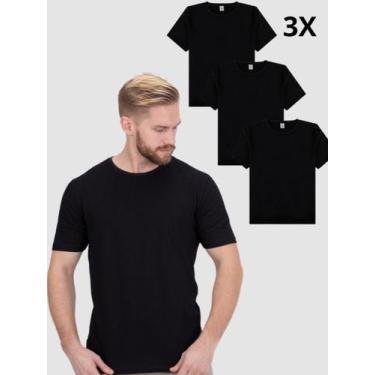 Imagem de Kit 3 Camisas Básicas Adulto Preto - Vida Costeira Oficial, M, Preto