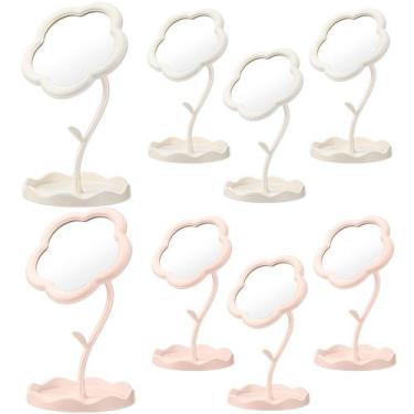 Imagem de Espelho GlikCeil Espelho em Forma de Flor Spa Maquiagem de Festa x8