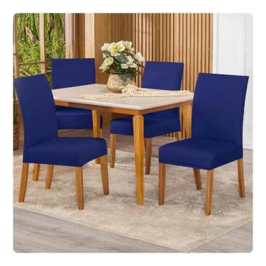 Imagem de Kit Capa Para Cadeira 04 Unidades Tecido Malha Gel - Lenharo Enxovais,