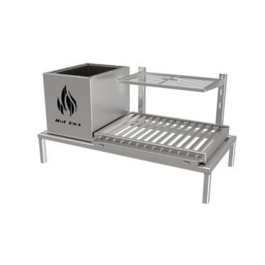 Imagem de Churrasqueira Parrilla Para Alvenaria 68X34  com Firebox e Grelha Arge