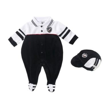 Imagem de Macacão Bebê Vasco Longo Plush Com Boné Oficial