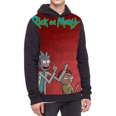 Imagem de Moletom Com Capuz Rick And Morty Full Print Ref:42 - smoke, Preto, PP