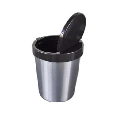 Imagem de Lixeira De 10 Litros Inox Automática Tampa Click Label