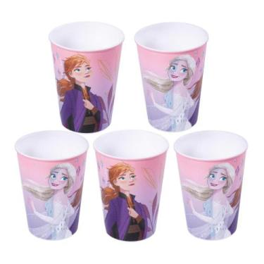 Imagem de Kit 5 Copos Frozen ml Para Lembrancinhas De Aniversário Colecionável R