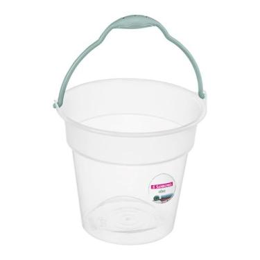 Imagem de Balde Plástico Transparente com Alça 8L Oba Sanremo
