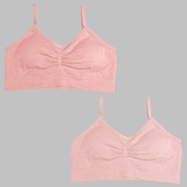 Imagem de Kit 2 Top Menina Moça Seamless Com Bojo Removivel Alcinha - Zee Rucci 