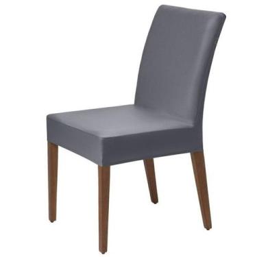 Imagem de Kit 4 Capas Para de Cadeiras Sala Jantar Malha Lisa Lavável Com Elásti