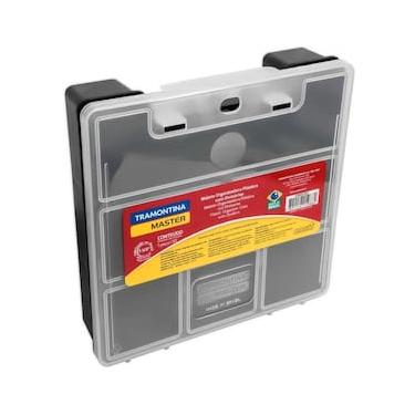 Imagem de Organizador Plástico 7.1/2" Tramontina com Tampa Transparente e 6 Divisórias