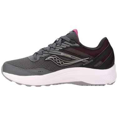Imagem de Saucony Tênis de corrida feminino Cohesion 15, Shadow/Razzle, 9 Wide
