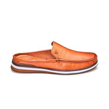 Imagem de Slip On Mule Masculino Vancouver Moderno Estiloso Despojado em Couro Legítimo Confortável-Masculino