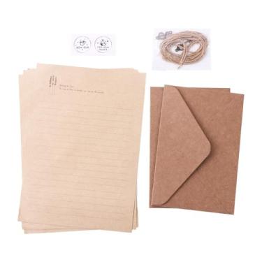 Imagem de Envelopes de papel de carta com acessórios de corda para dia dos namorados bloco de cartas vintage escritório papelaria convite (estilo 7)