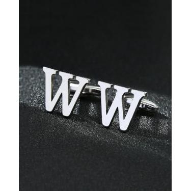 Imagem de Abotoaduras masculinas abotoaduras para homens camisa social punhos para negócios e casamento, 1pc, Aço inoxidável, Sem Pedra Preciosa