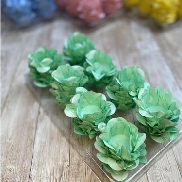 Imagem de Kit com 120 Forminhas para Doces Finos Modelo Flor Luxo – Linha Style – Ideal para Casamentos, Festas e Decoração de Mesa Elegante(VERDE ACQUA (CANDY),80 UNIDADES)