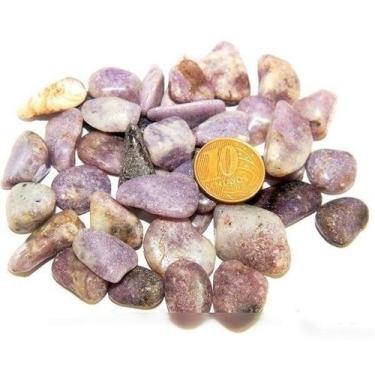 Imagem de Colecione 01 Lepidolita Rolado M 20 a 35mm Classe B - Pedra da Paz e T