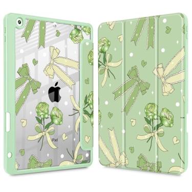 Imagem de Tuiklol Capa para iPad 10.2, versão 2021, 9ª geração, suporte embutido para lápis, suporte de três dobras, proteção de TPU (Poliuretano Termoplástico) para iPad 10.2 de 2020 e 2019 [8ª/7ª] Capa com